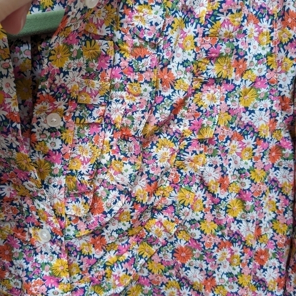 J. Crew Liberty Fabric Libby Floral Ruffle Front Shirt - Picture 4 of 5
